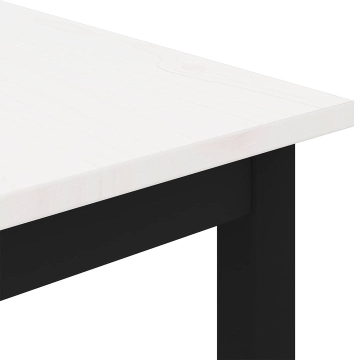 Sofabord Hvid 60 x 60 x 36 cm Massiv fyrretræ