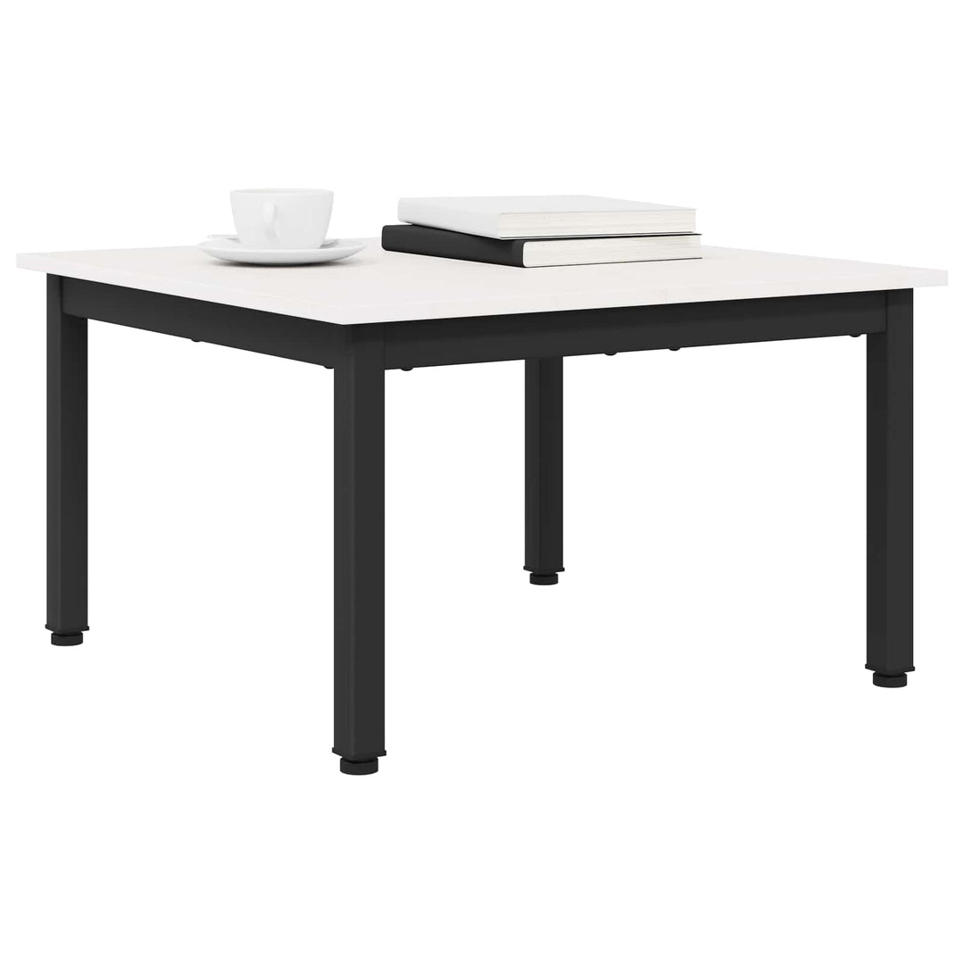 Sofabord Hvid 60 x 60 x 36 cm Massiv fyrretræ