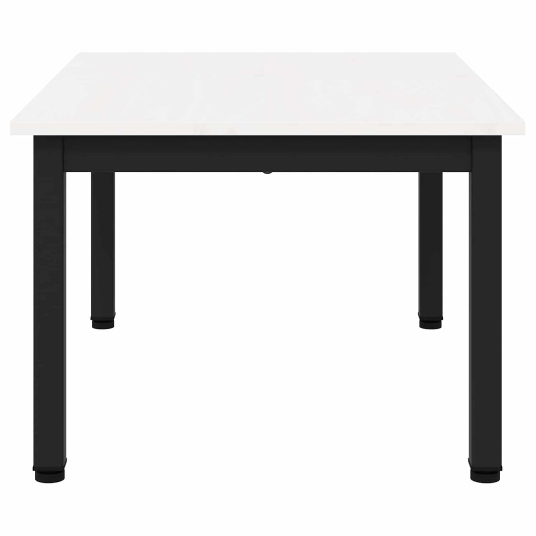 Sofabord Hvid 70 x 50 x 36 cm Massiv fyrretræ