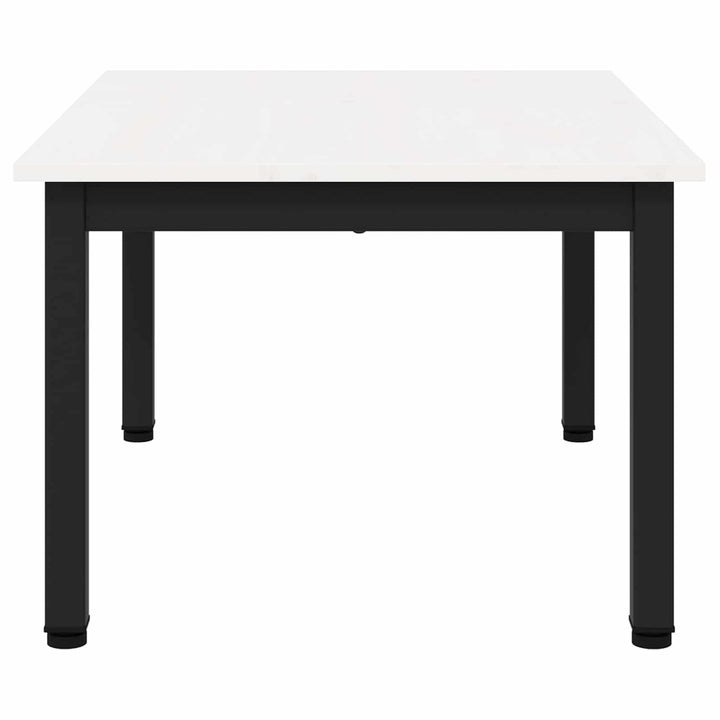 Sofabord Hvid 70 x 50 x 36 cm Massiv fyrretræ