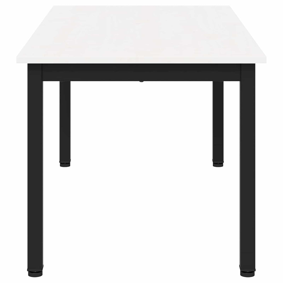 Sofabord Hvid 100 x 50 x 45 cm Massiv fyrretræ