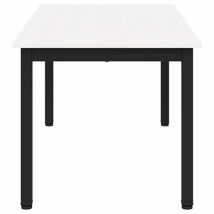 Sofabord Hvid 100 x 50 x 45 cm Massiv fyrretræ