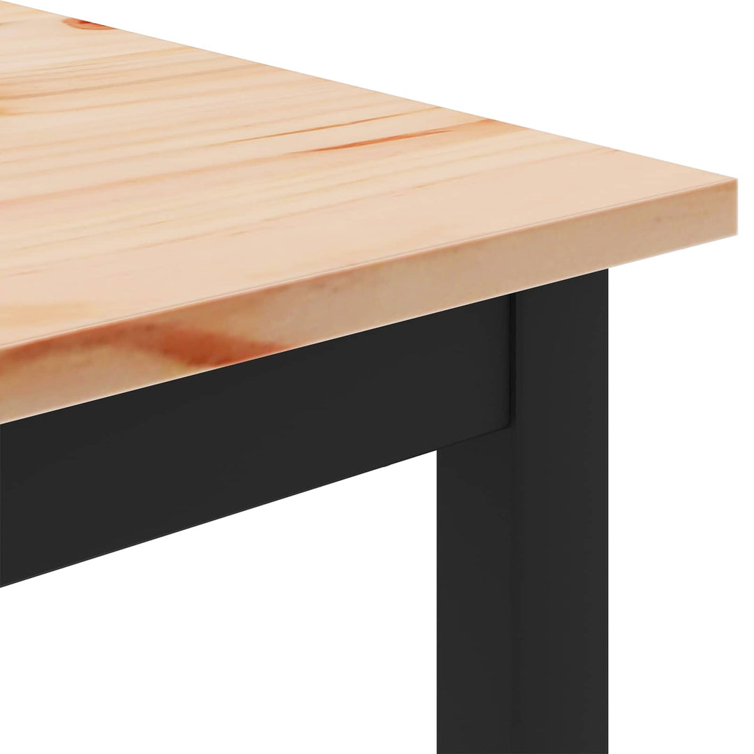Sofabord Naturfarvet 80 x 80 x 45 cm Massiv fyrretræ