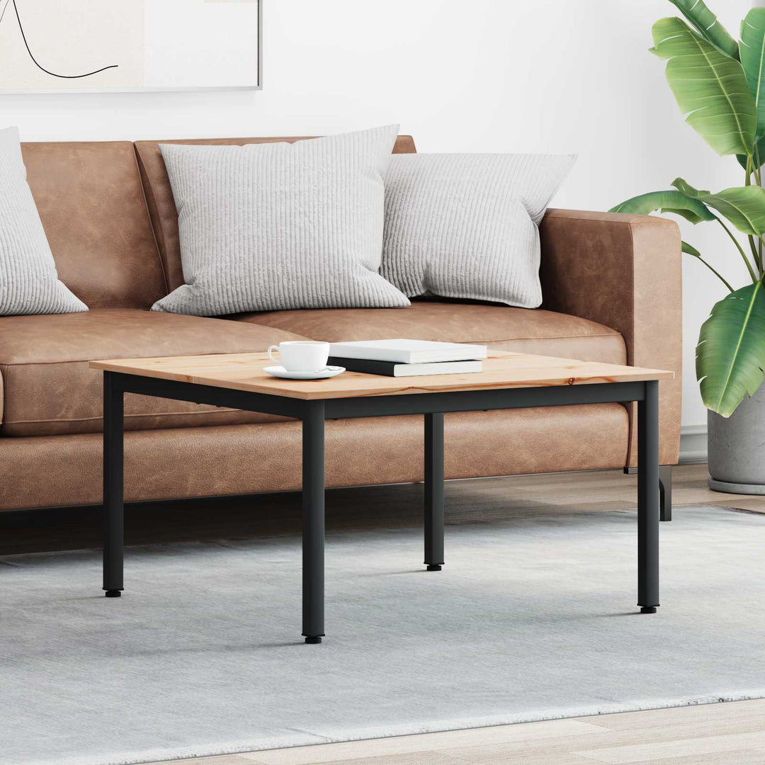 Sofabord Naturfarvet 80 x 80 x 45 cm Massiv fyrretræ