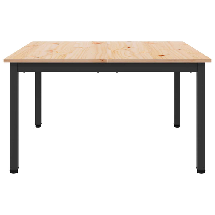 Sofabord Naturfarvet 80 x 80 x 45 cm Massiv fyrretræ