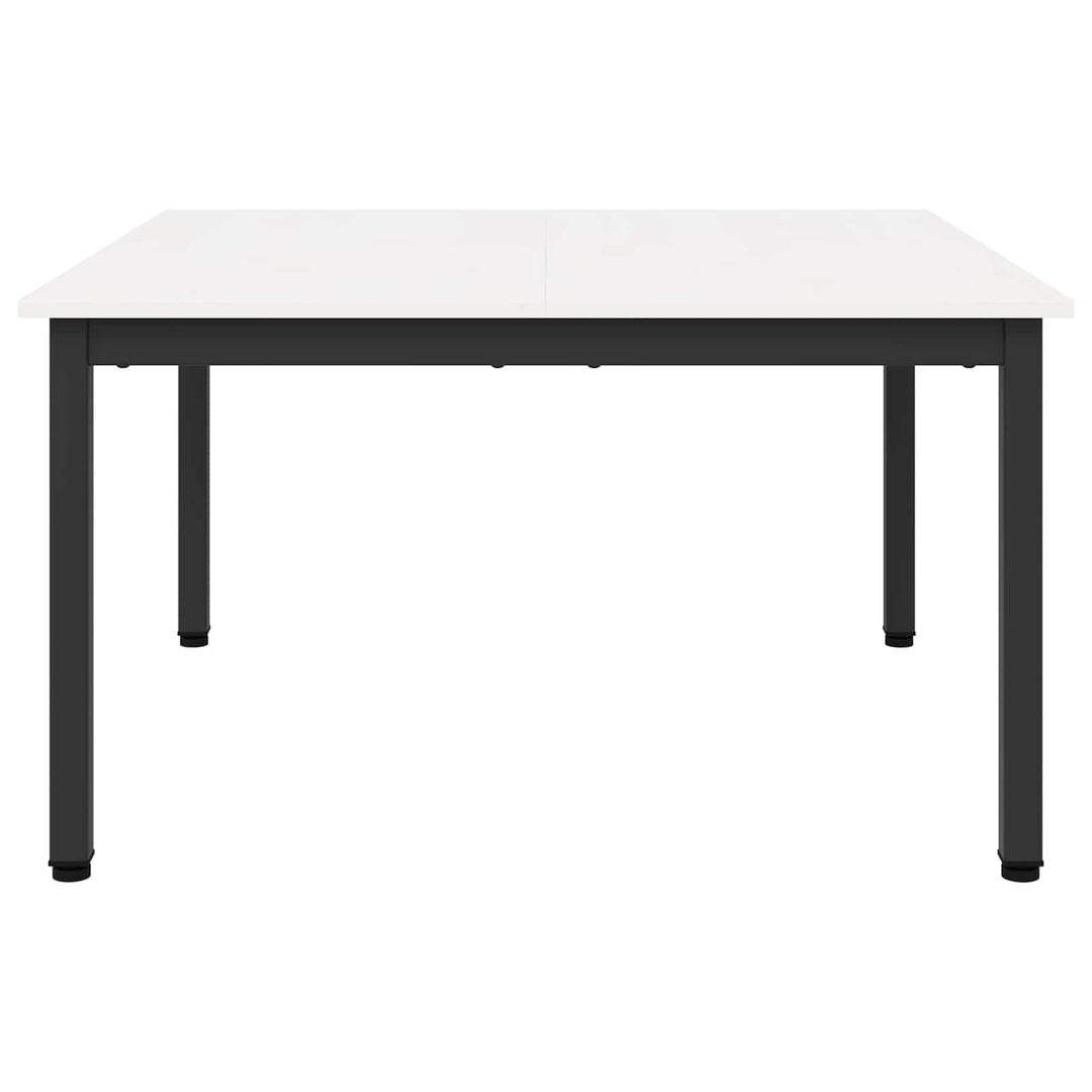 Sofabord Hvid 80 x 80 x 45 cm Massiv fyrretræ