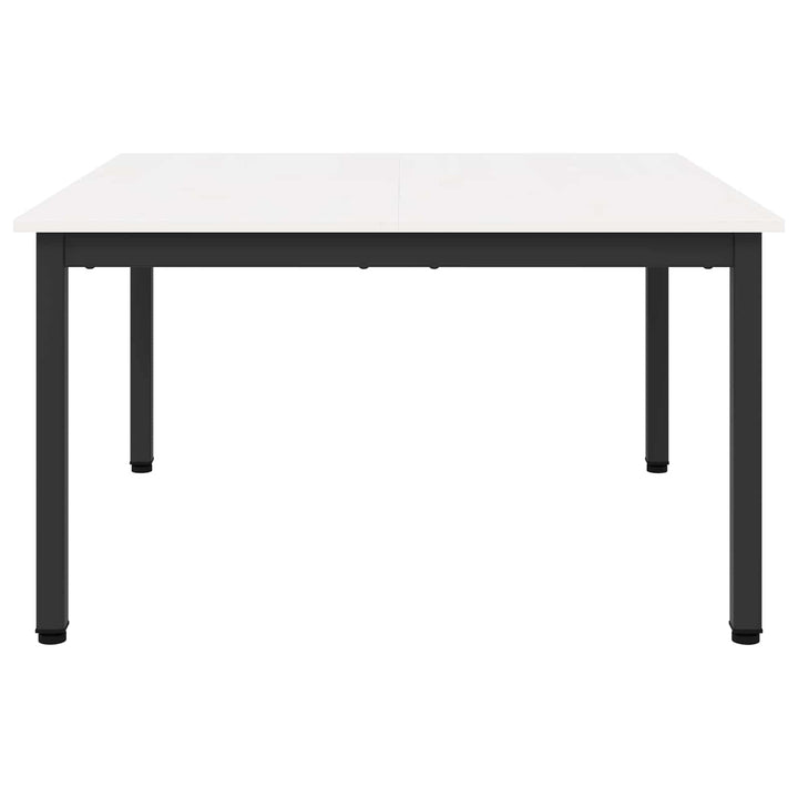 Sofabord Hvid 80 x 80 x 45 cm Massiv fyrretræ