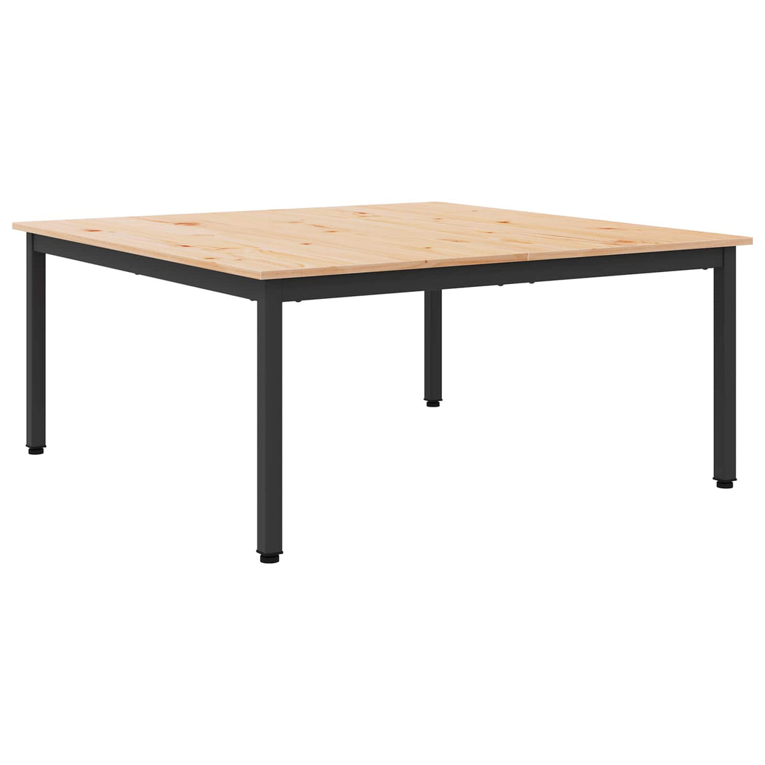 Sofabord Naturfarvet 100 x 100 x 45 cm Massiv fyrretræ