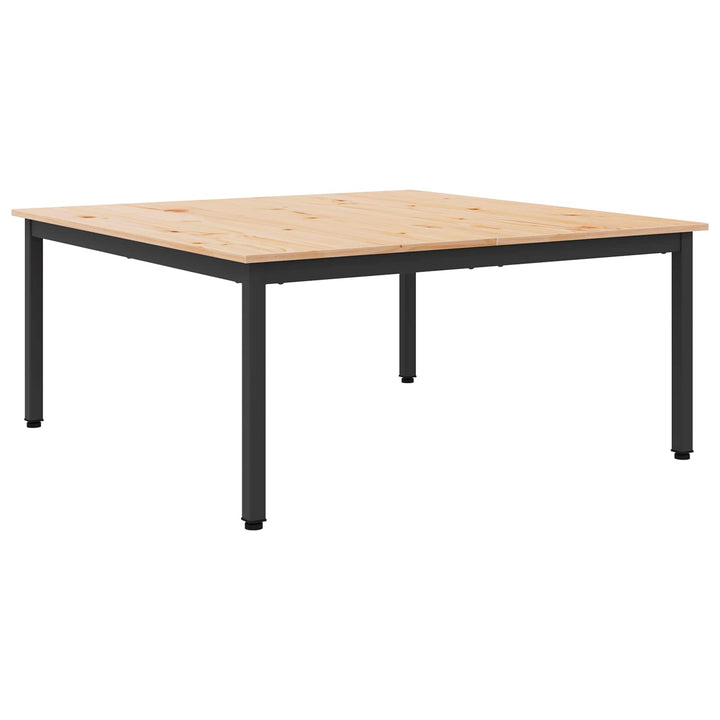 Sofabord Naturfarvet 100 x 100 x 45 cm Massiv fyrretræ