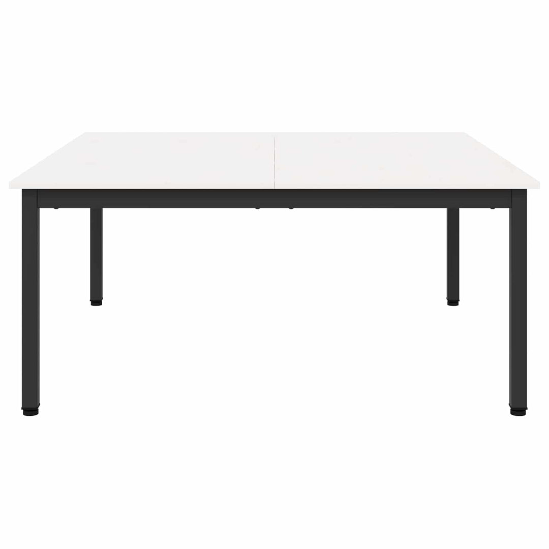 Sofabord Hvid 100 x 100 x 45 cm Massiv fyrretræ