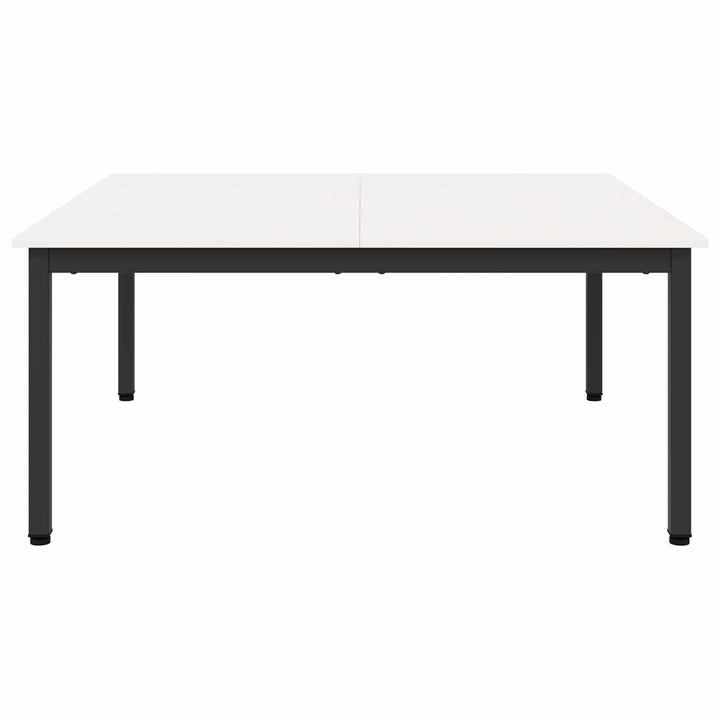 Sofabord Hvid 100 x 100 x 45 cm Massiv fyrretræ