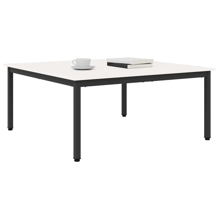 Sofabord Hvid 100 x 100 x 45 cm Massiv fyrretræ