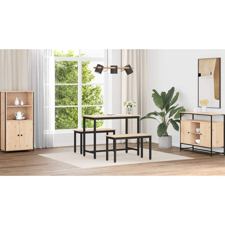 bænk Naturfarvet 80 x 35 x 45 cm Massiv fyrretræ