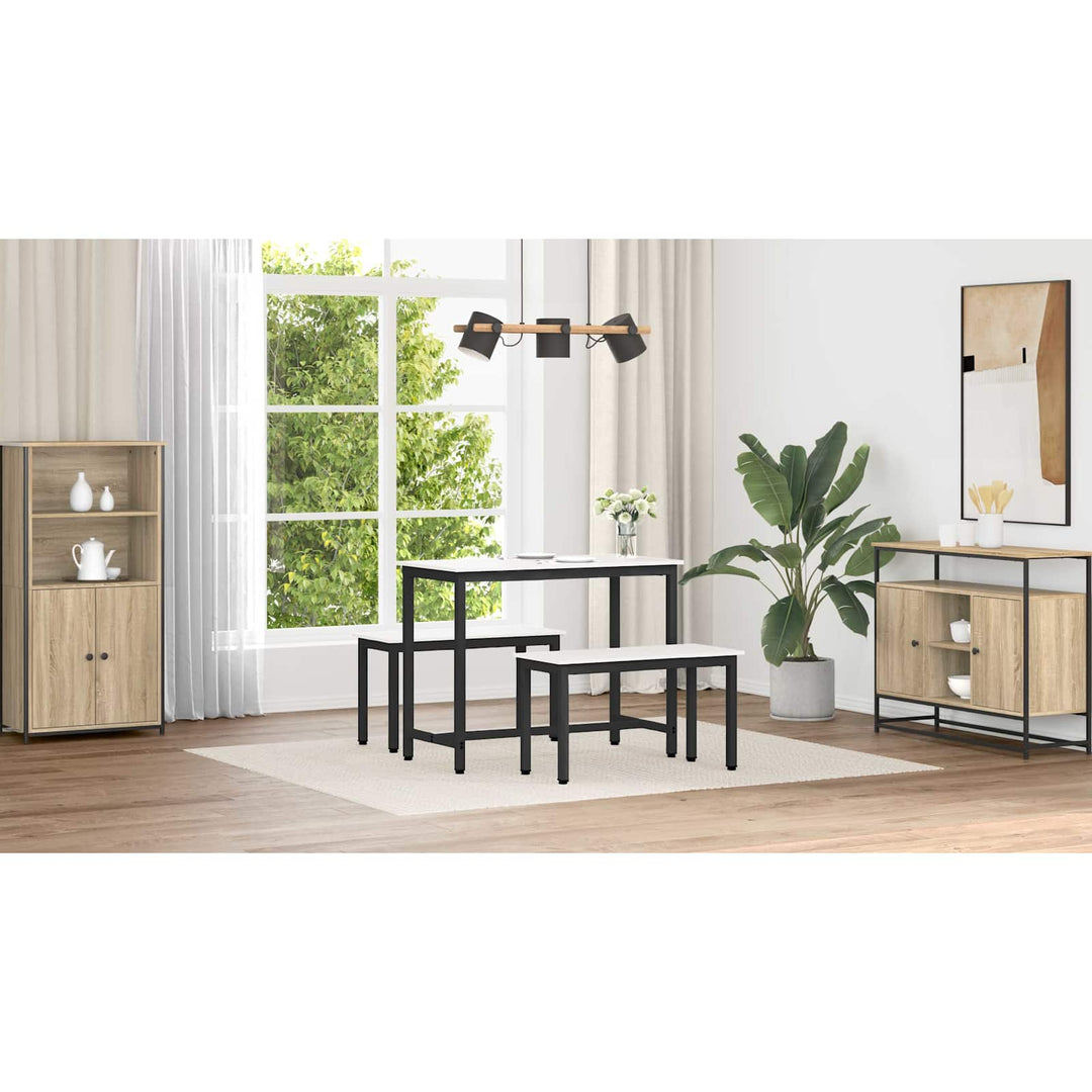 bænk Hvid 80 x 35 x 45 cm Massiv fyrretræ