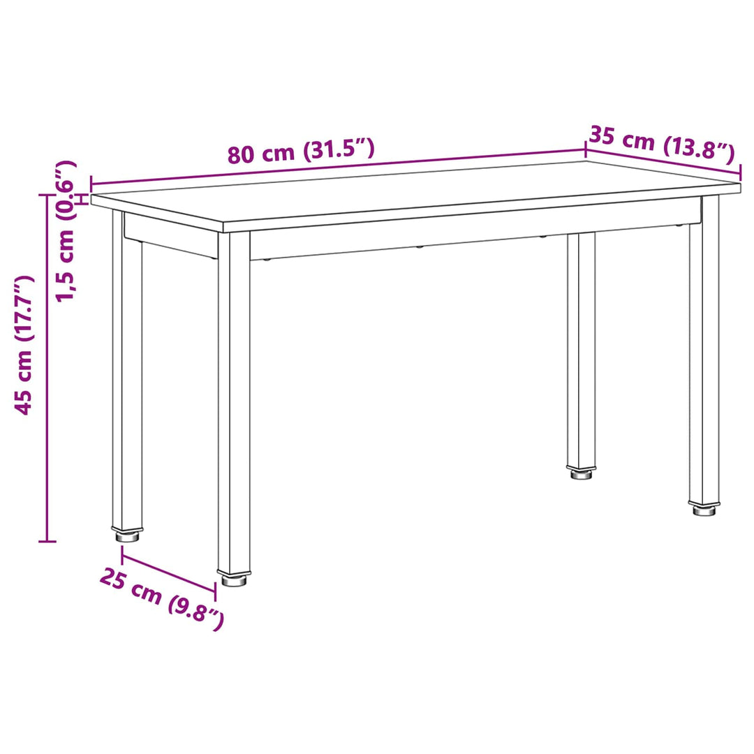 bænk Hvid 80 x 35 x 45 cm Massiv fyrretræ