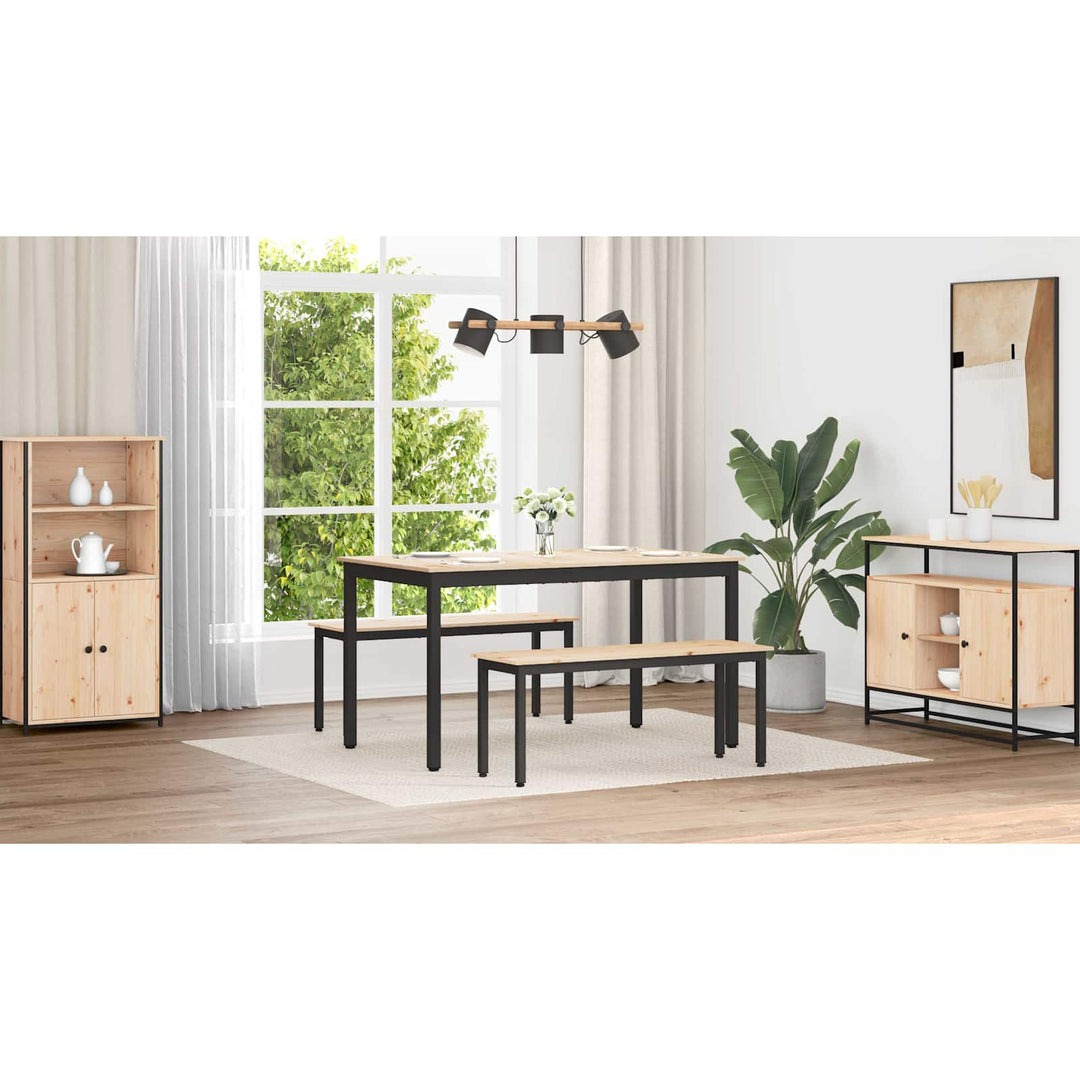 bænk Naturfarvet 110 x 35 x 45 cm Massiv fyrretræ