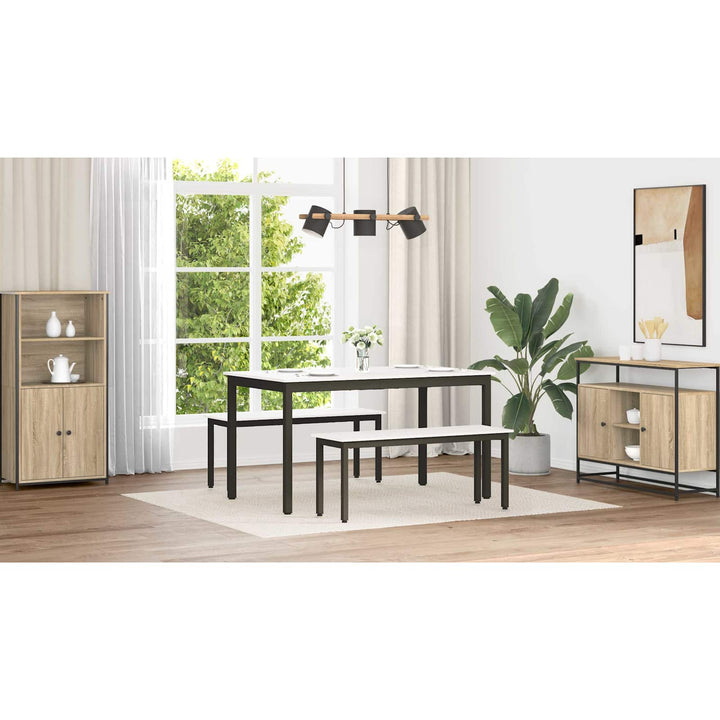 bænk Hvid 110 x 35 x 45 cm Massiv fyrretræ