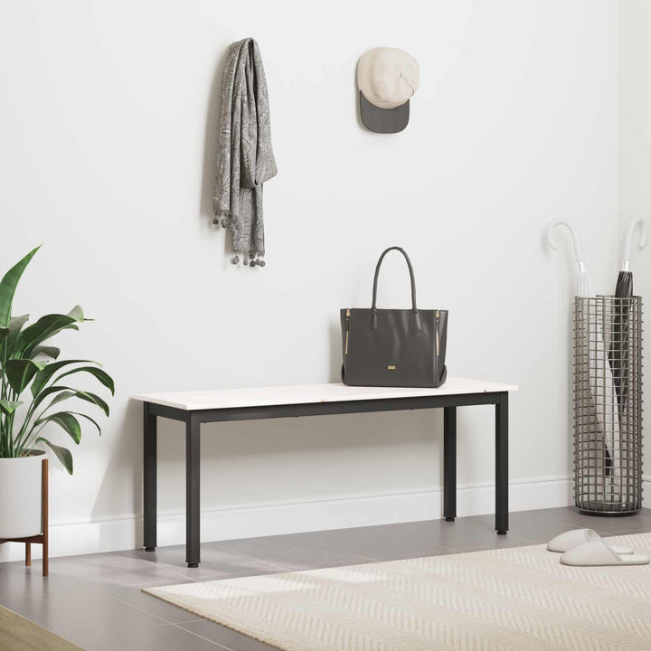 bænk Hvid 110 x 35 x 45 cm Massiv fyrretræ