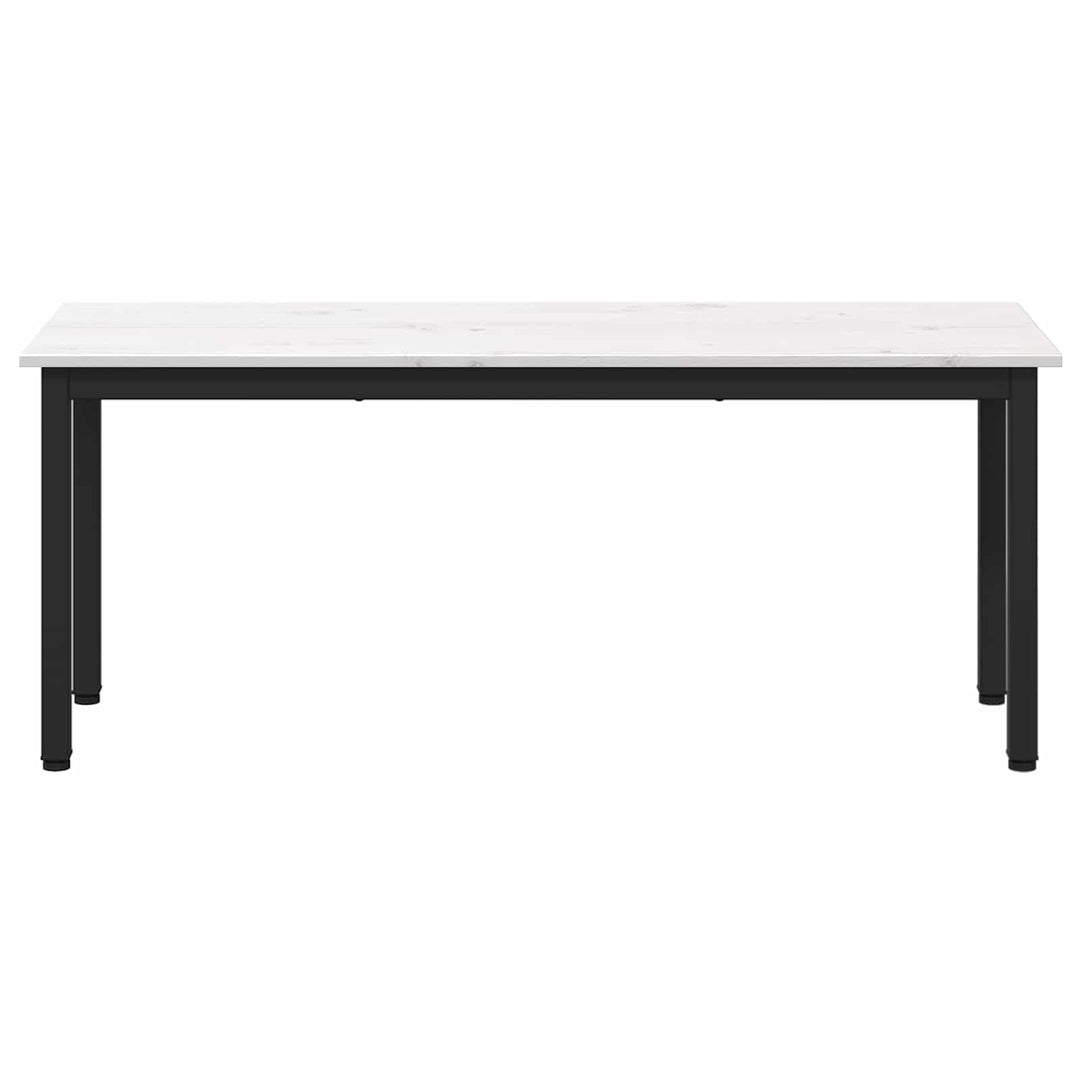 bænk Hvid 110 x 35 x 45 cm Massiv fyrretræ