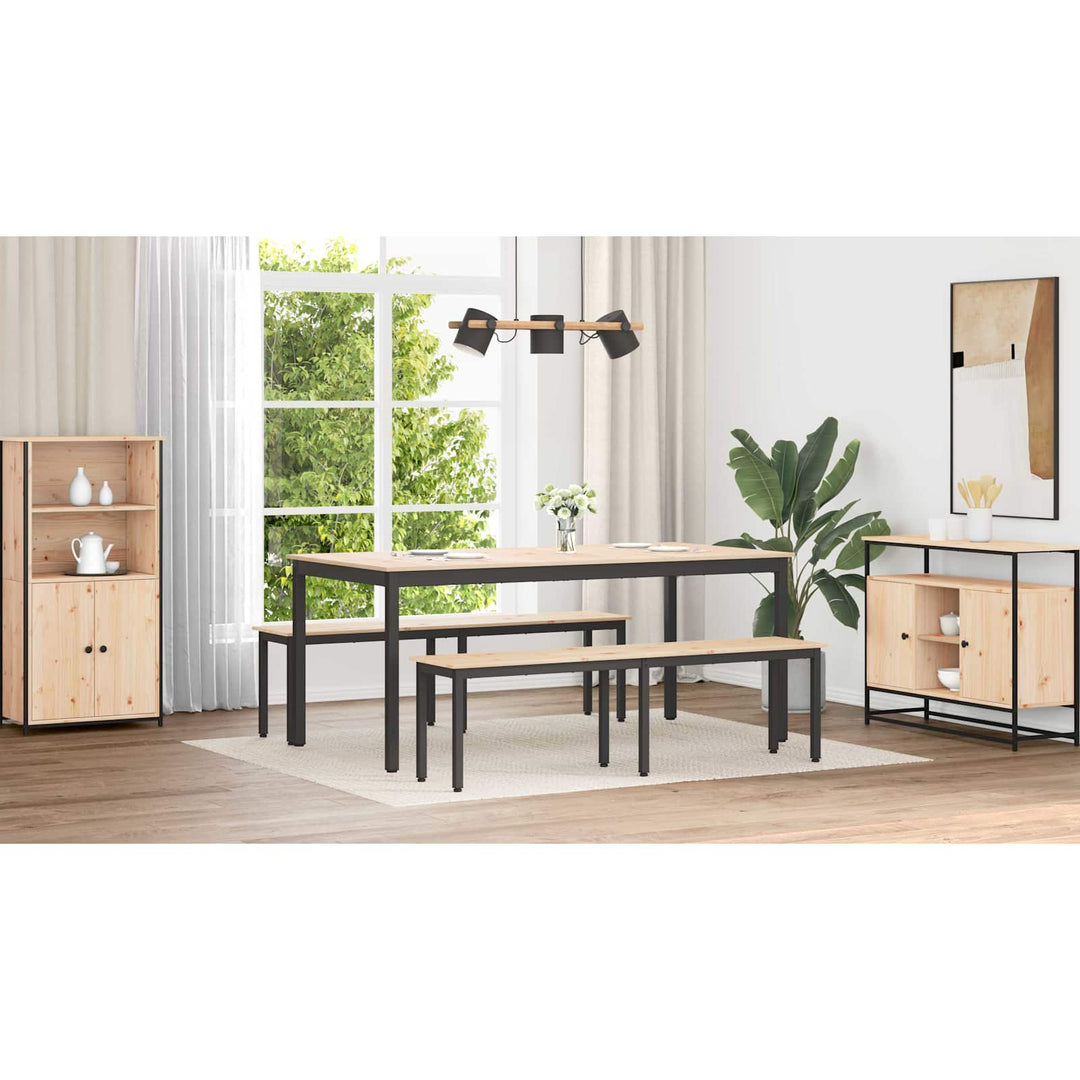 bænk Naturfarvet 160 x 35 x 45 cm Massiv fyrretræ
