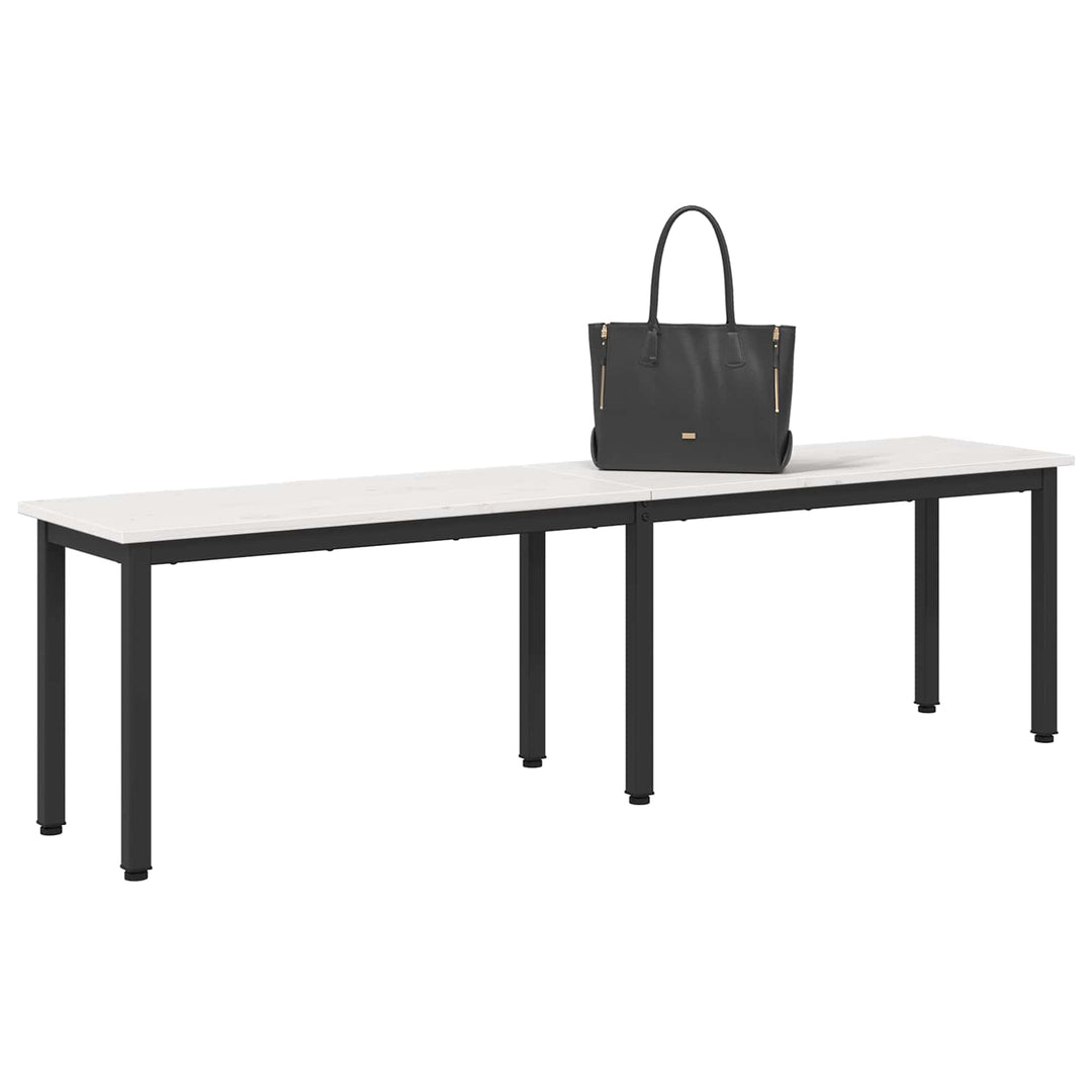 bænk Hvid 160 x 35 x 45 cm Massiv fyrretræ