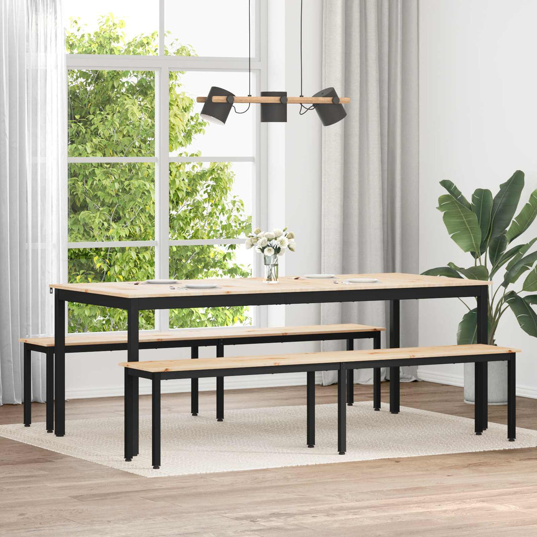 bænk Naturfarvet 200 x 35 x 45 cm Massiv fyrretræ