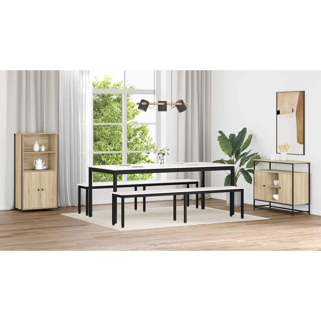 bænk Hvid 200 x 35 x 45 cm Massiv fyrretræ