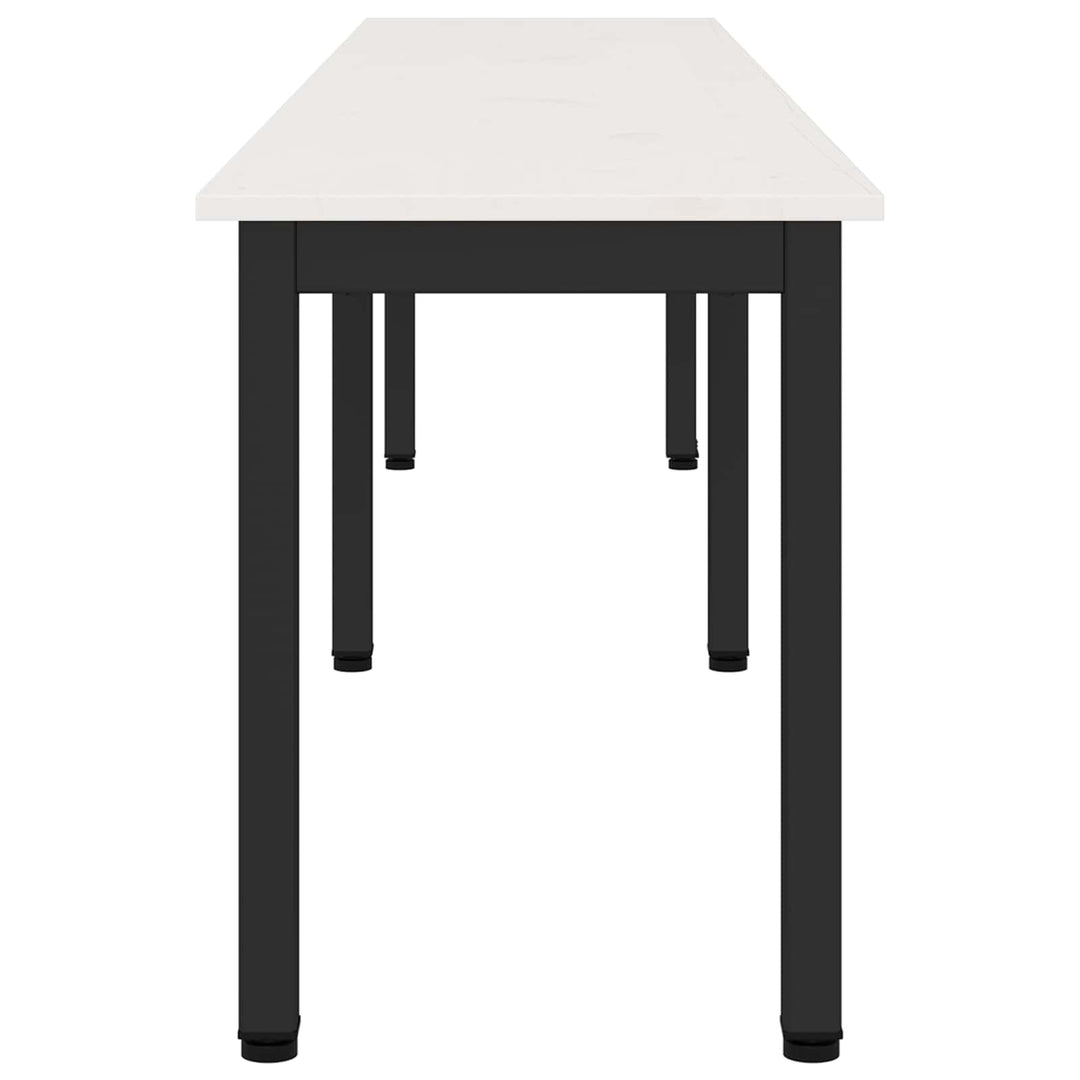 bænk Hvid 200 x 35 x 45 cm Massiv fyrretræ