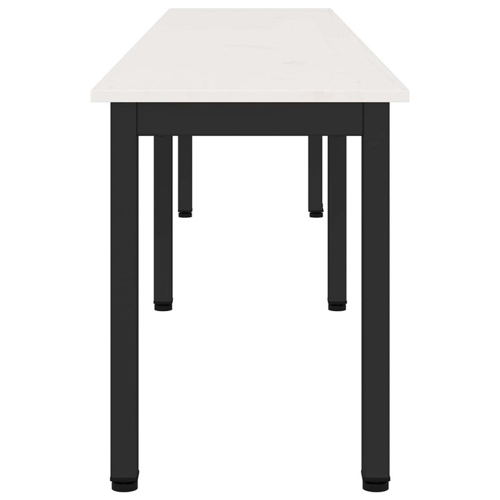 bænk Hvid 200 x 35 x 45 cm Massiv fyrretræ