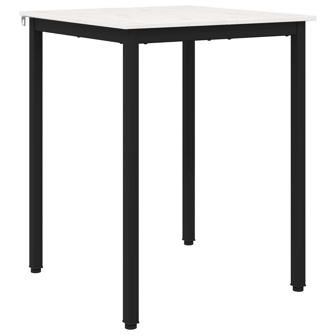 Spisebord Hvid 60 x 60 x 75 cm Massiv fyrretræ