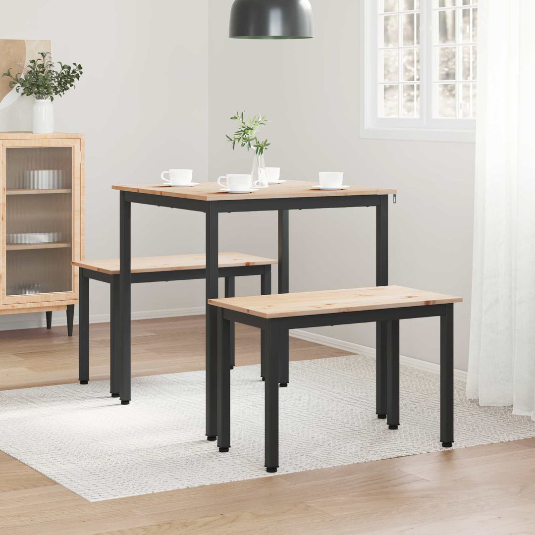 Spisebord Naturfarvet 70 x 70 x 75 cm Massiv fyrretræ
