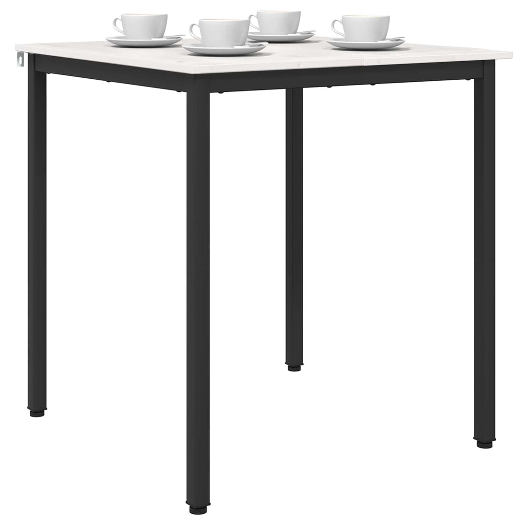 Spisebord Hvid 70 x 70 x 75 cm Massiv fyrretræ