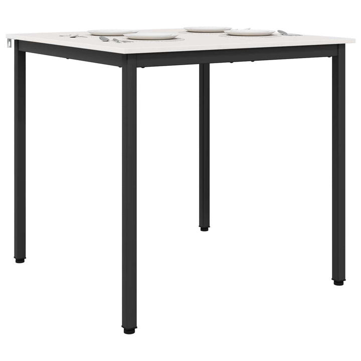 Spisebord Hvid 80 x 80 x 75 cm Massiv fyrretræ