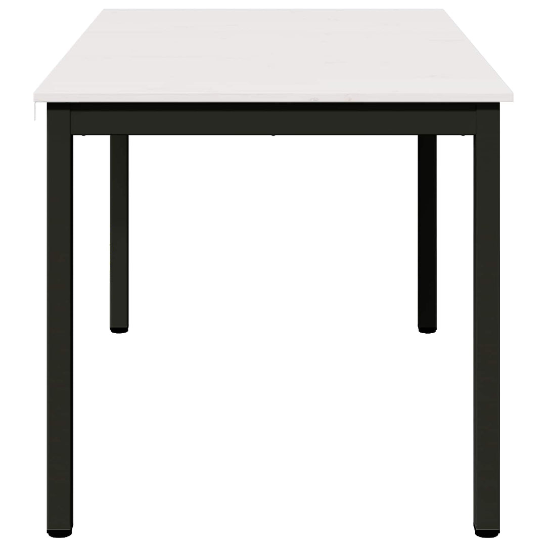Spisebord Hvid 140 x 80 x 75 cm Massiv fyrretræ