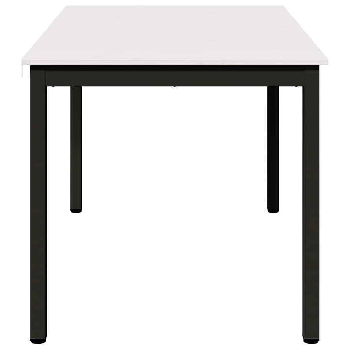 Spisebord Hvid 140 x 80 x 75 cm Massiv fyrretræ