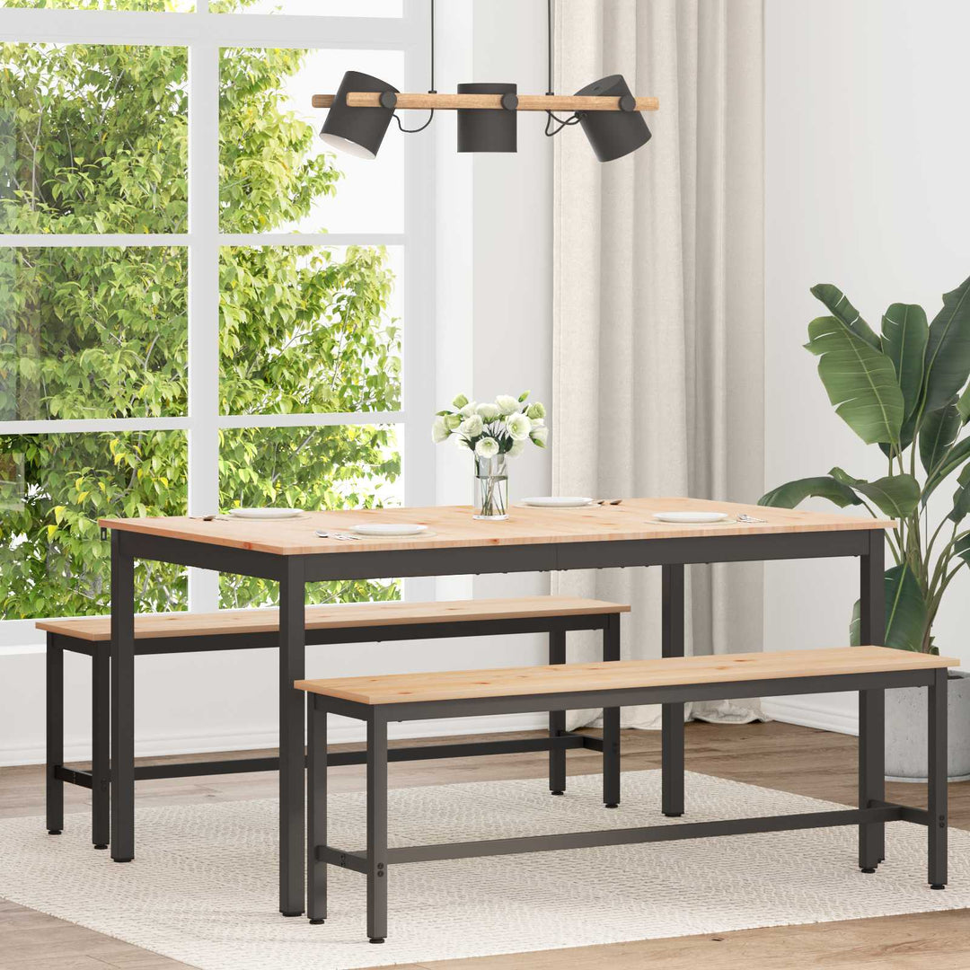 Spisebord Naturfarvet 150 x 90 x 75 cm Massiv fyrretræ