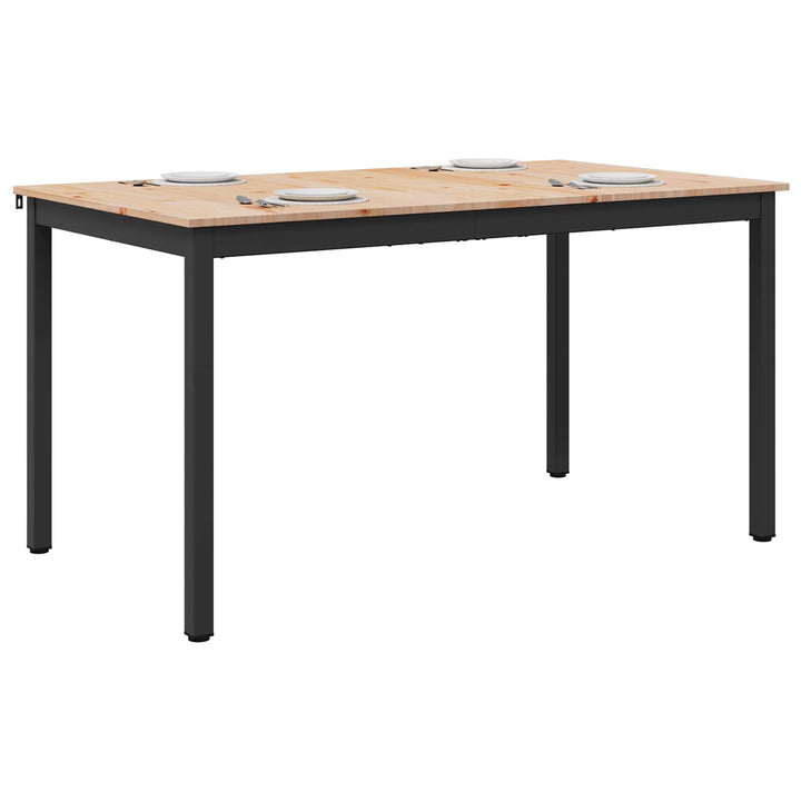 Spisebord Naturfarvet 150 x 90 x 75 cm Massiv fyrretræ
