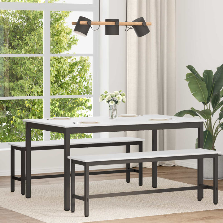 Spisebord Hvid 150 x 90 x 75 cm Massiv fyrretræ