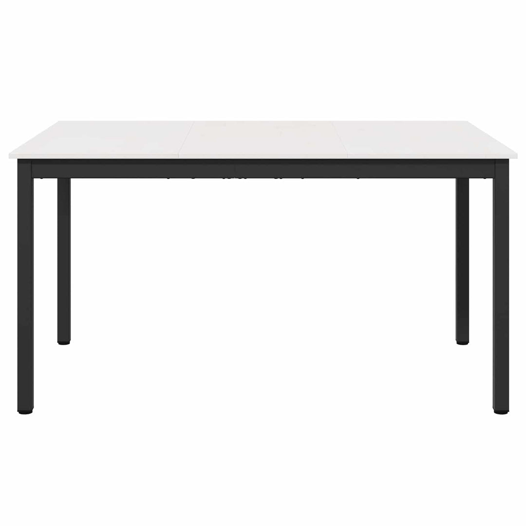 Spisebord Hvid 150 x 90 x 75 cm Massiv fyrretræ