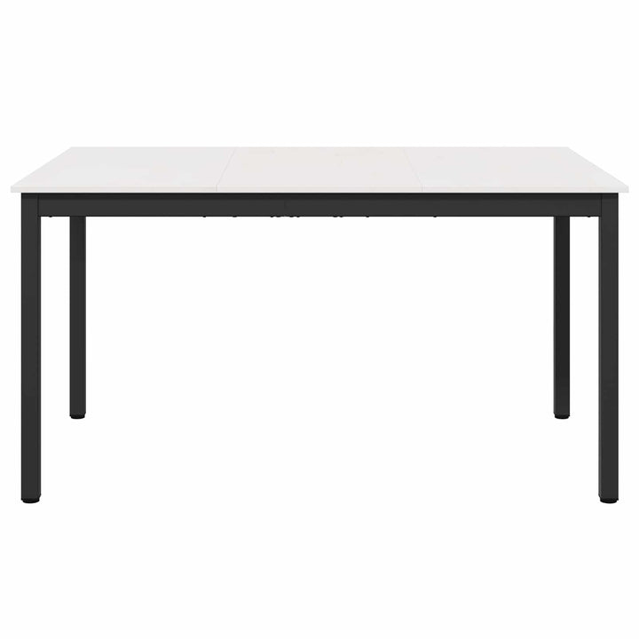 Spisebord Hvid 150 x 90 x 75 cm Massiv fyrretræ