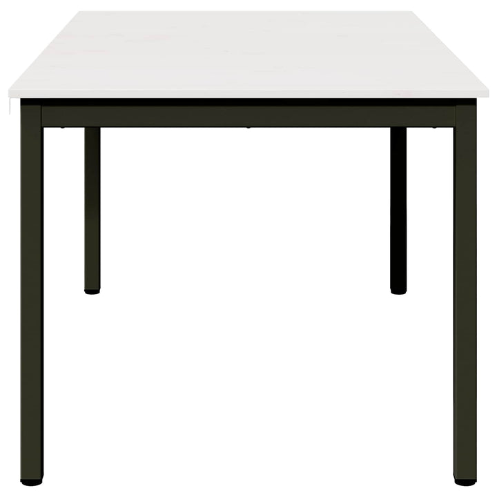 Spisebord Hvid 150 x 90 x 75 cm Massiv fyrretræ