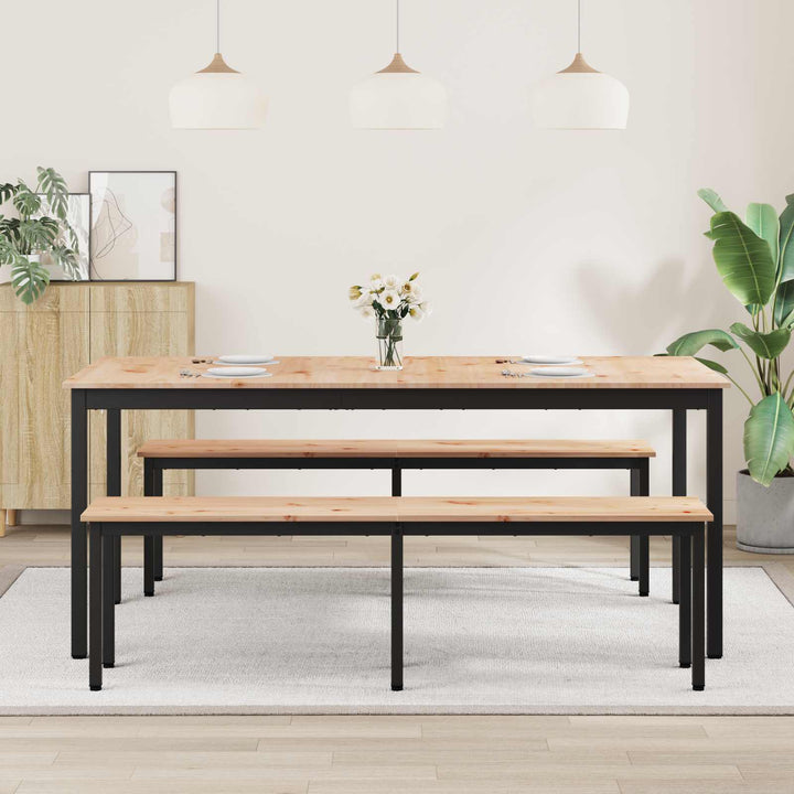 Spisebord Naturfarvet 180 x 90 x 75 cm Massiv fyrretræ