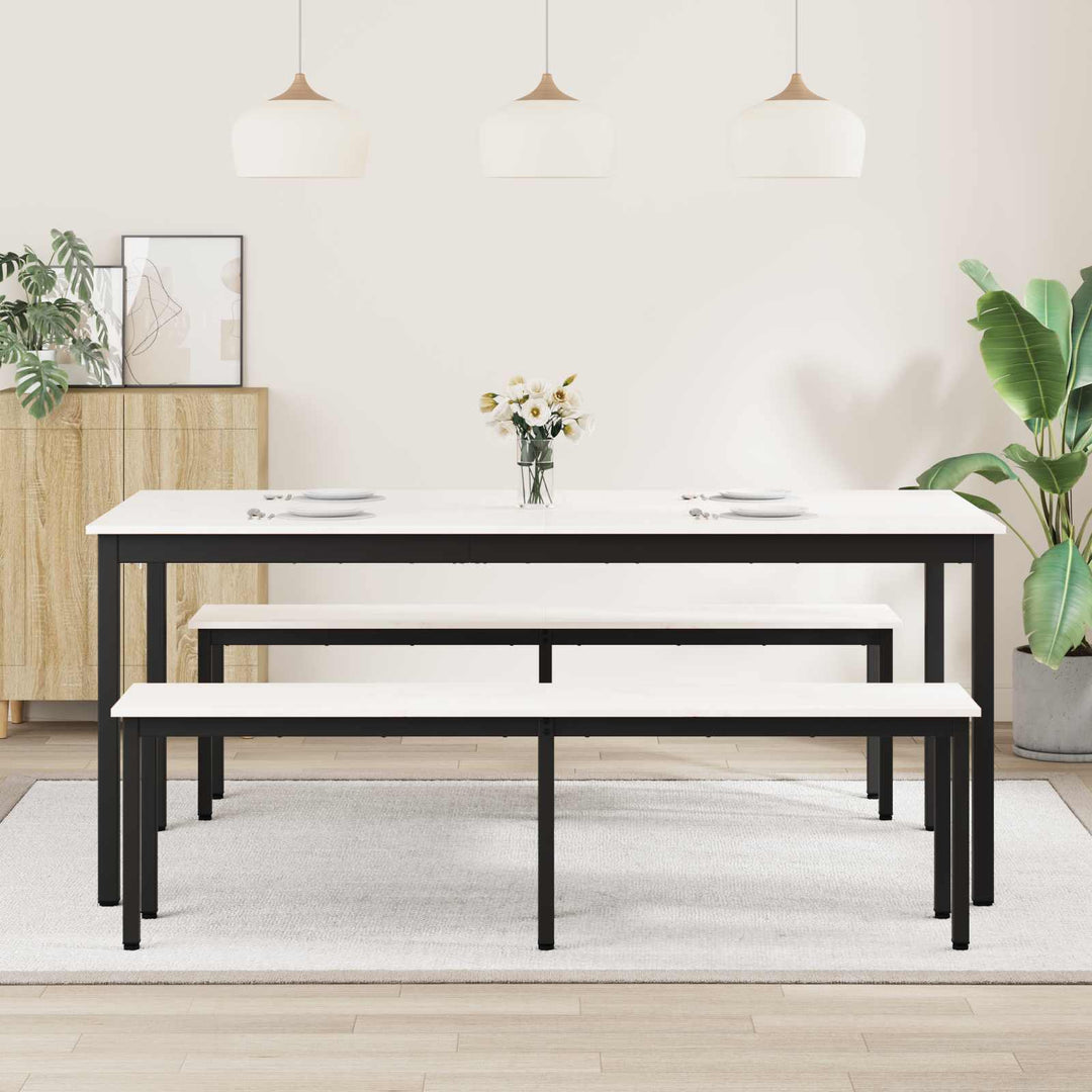 Spisebord Hvid 180 x 90 x 75 cm Massiv fyrretræ