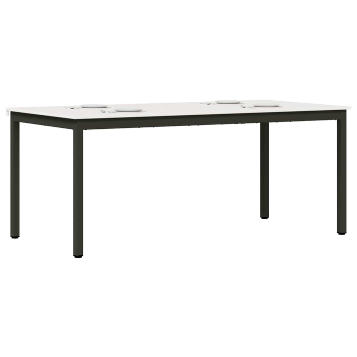 Spisebord Hvid 180 x 90 x 75 cm Massiv fyrretræ
