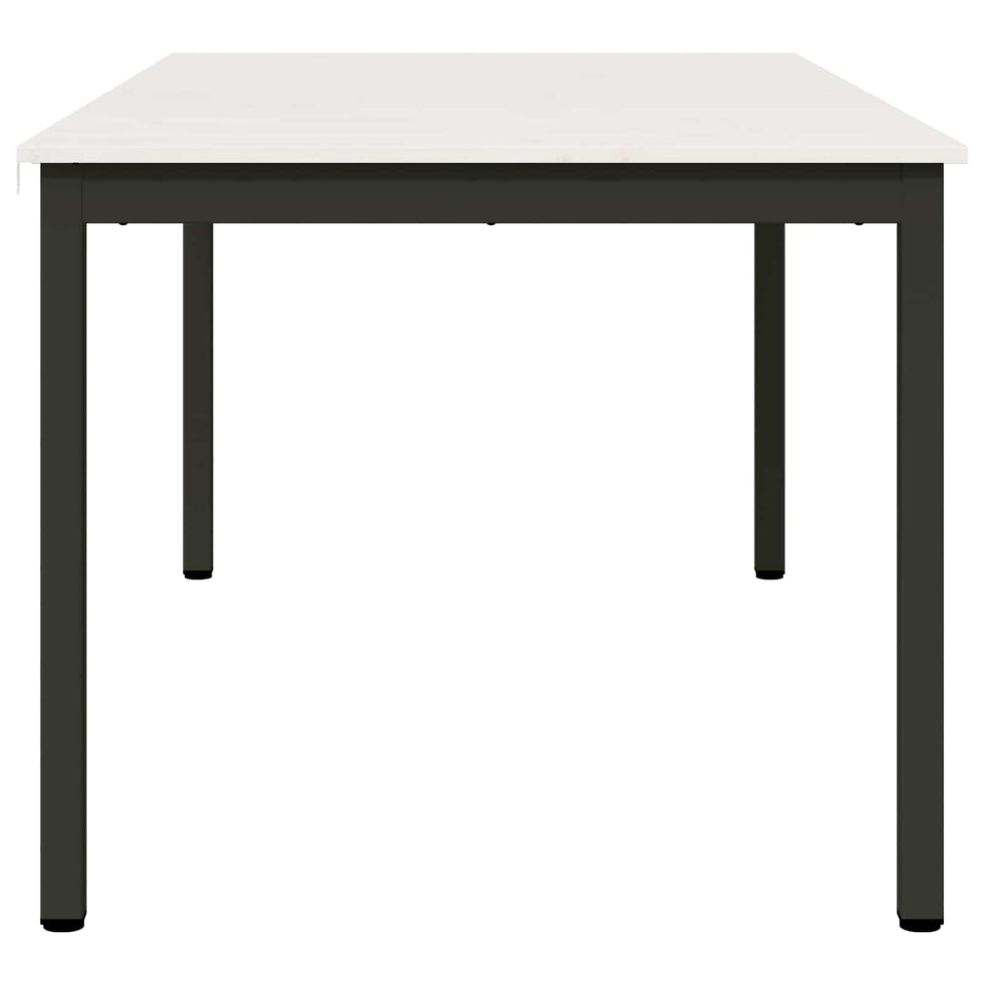 Spisebord Hvid 180 x 90 x 75 cm Massiv fyrretræ