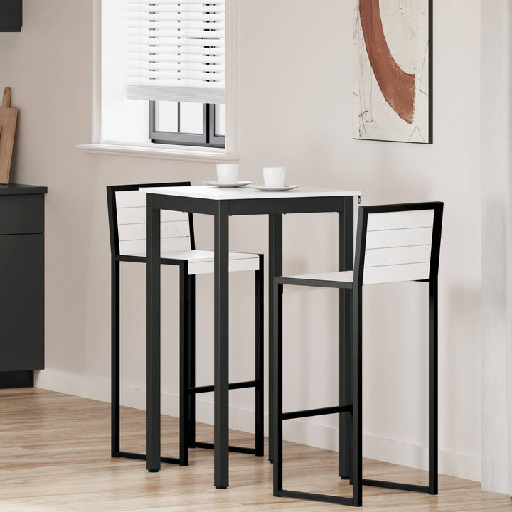 Barbord Hvid 60 x 60 x 105 cm Massiv fyrretræ