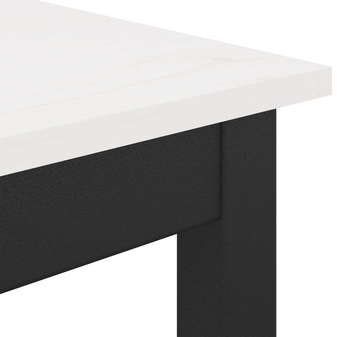 Barbord Hvid 80 x 80 x 105 cm Massiv fyrretræ