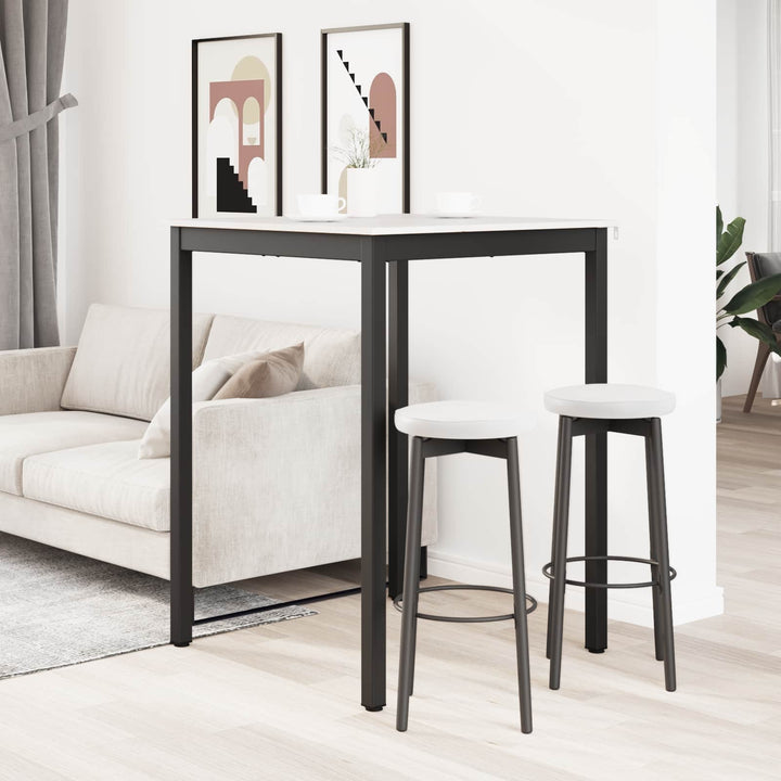 Barbord Hvid 80 x 80 x 105 cm Massiv fyrretræ