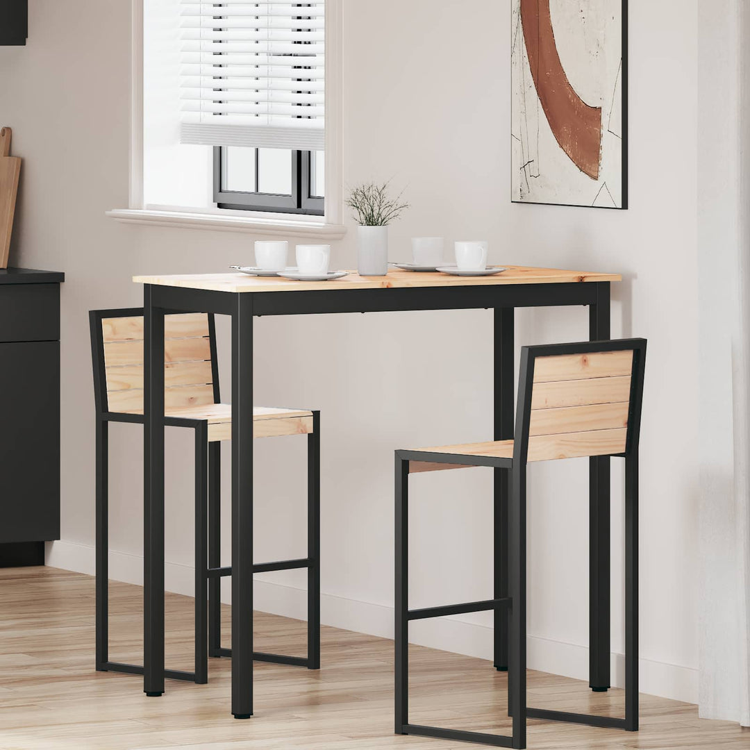 Barbord 110 x 55 x 105 cm Massiv fyrretræ Naturfarvet