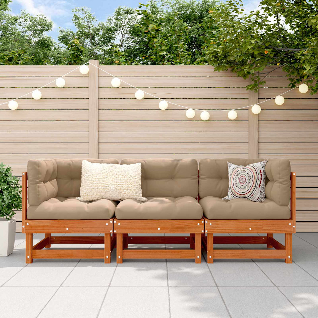 Sektionel sofa enheder Massivt fyrretræ VoksBrun